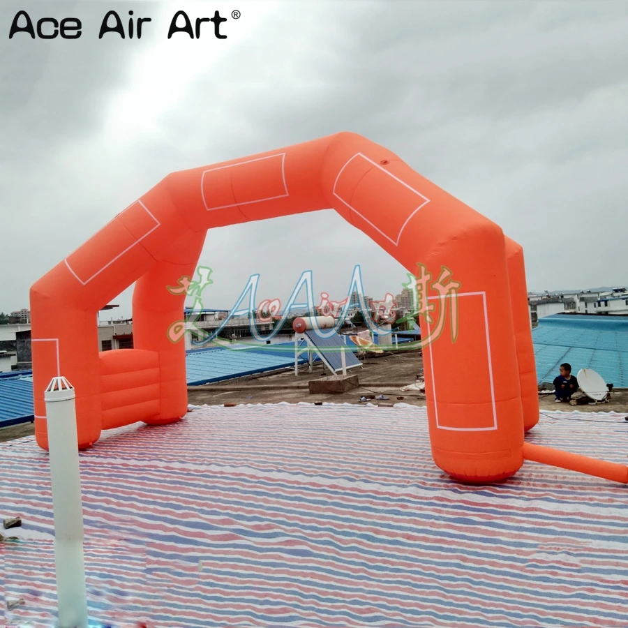 Inflatable Arch Gate Start Finish Line Archway with Sticker Box for Advertising, 4 Legs