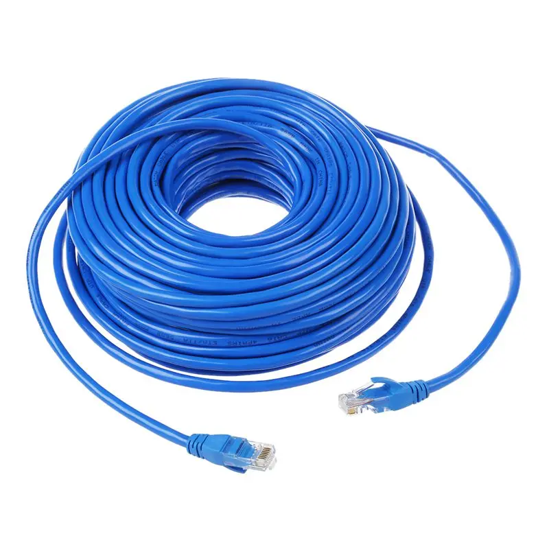 Плоский CAT6 Ethernet 100 м/1000 Мбит/с патч-кабель сети RJ45 плат в оптом 5 м до 50 м длина: 30 м Cat6