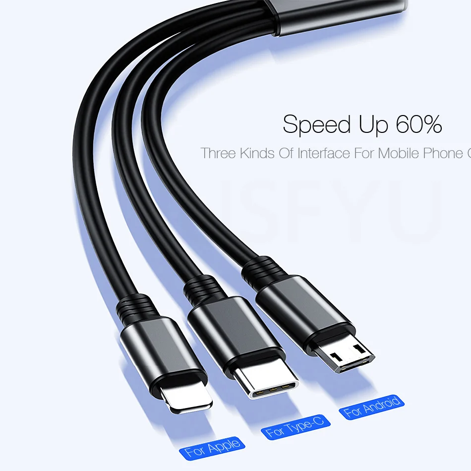 3 в 1 Выдвижной Micro USB Тип C кабель для передачи данных для iPhone X XS Быстрый зарядный Дата кабель синхронизации USB c-кабель для huawei Xiaomi samsung