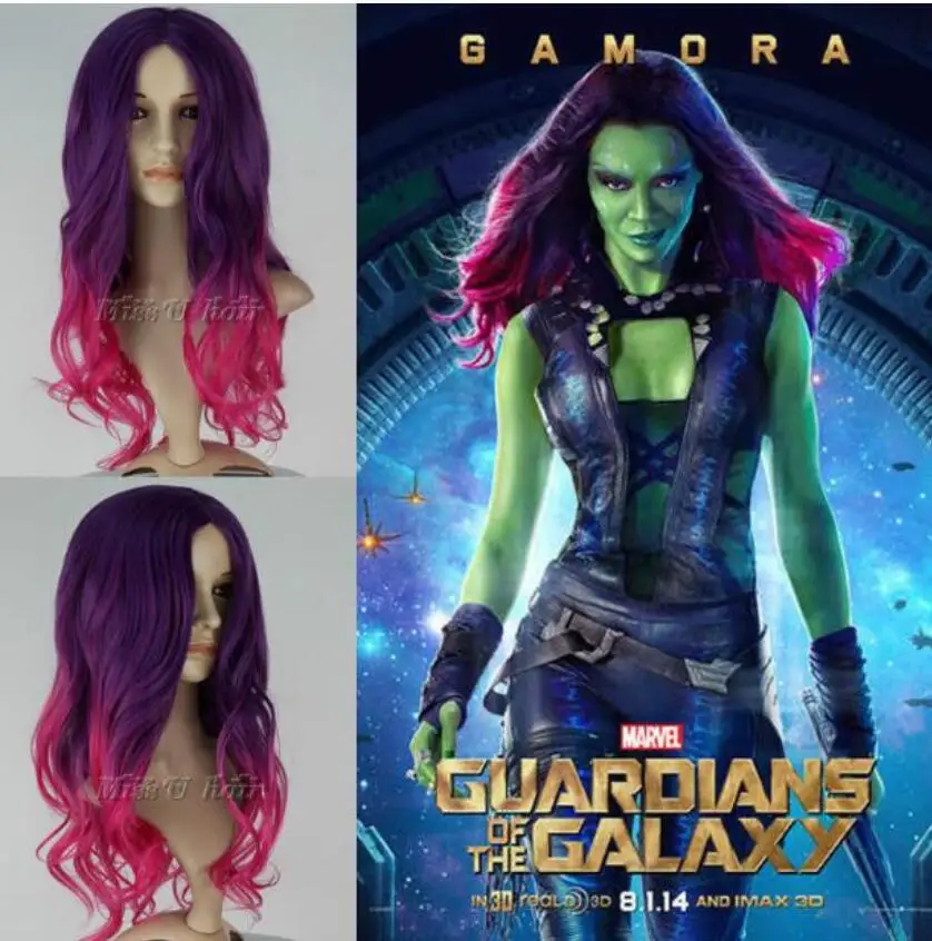 Галактическая карта охраны Магия pull Gamora plus Merah Косплей Аниме парик