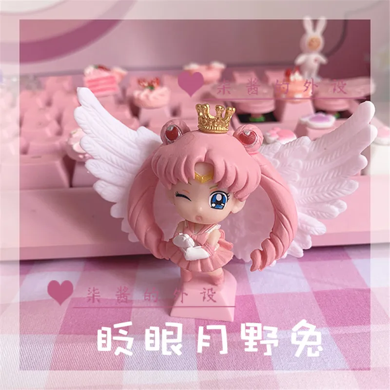Handmade Personalizado Pbt Keycaps Teclado Mecânico Personalizado Menina Bonita dos Desenhos Animados Anime Modeling Esc Key - Imagem 6