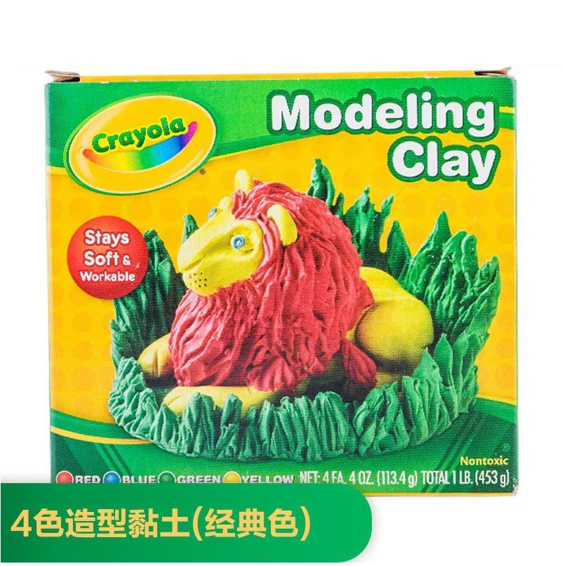 

Crayola Clay 4-Color Children Students Color Colored Clay Safe Handmade DIY Suit 57-0300