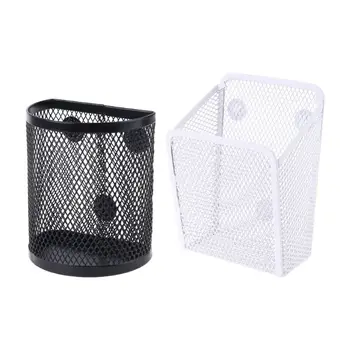 

Metal Wire Mesh Magnetic Basket Storage Box Pen Pencil Makeup Organizer School Stationery