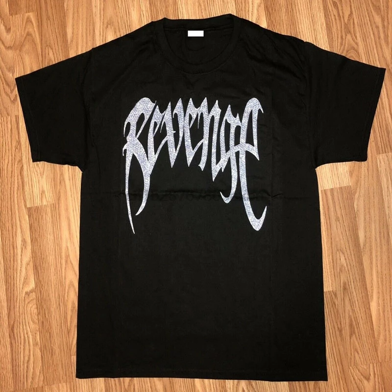 Xxxtentacion месть черная цепочка Футболка Скидка Billie Eilish John Wick Harajuku Camisas Hombre Забавные