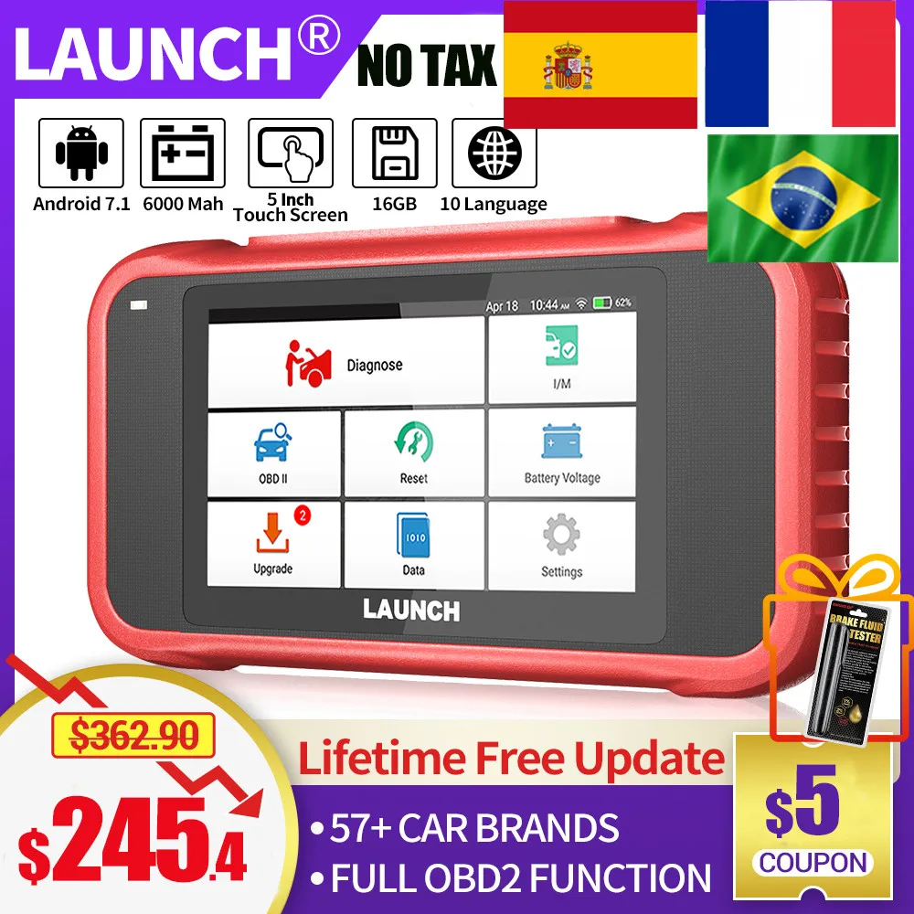 LAUNCH X431 CRP129E OBD2 инструмент для автомобильного двигателя ABS SRS TCM считыватель кодов