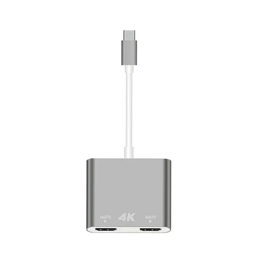Ouhaobin HDMI кабель тип-c к HDMI адаптер USB-C конвертер кабель для samsung Galaxy Note10/10 - Цвет: Gray