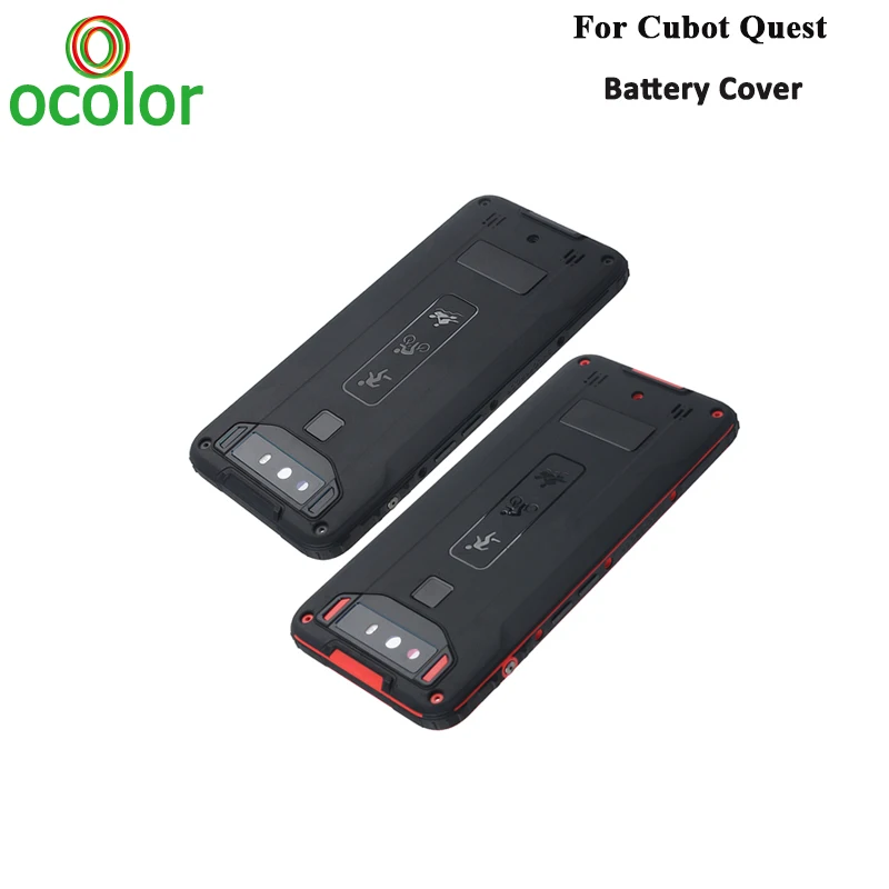 

ocolor For Cubot Quest Battery Cover 5.5'' Hard Bateria Back Cover Anti-knock Replacement For Cubot Quest Phone Protective Case