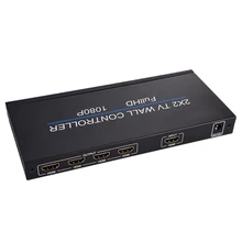 2X2 видео настенный контроллер 1 HDMI вход 4 HDMI выход 2X1/3X1/4X1/1X2/1X3/1X4 тв процессор изображения сшивание(штепсельная Вилка европейского стандарта