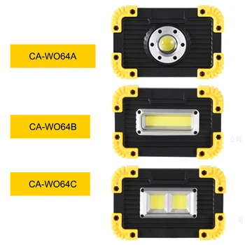 

Led Portable Spotlight COB Work Light Rechargeable 18650 Battery Outdoor Light focos Searchlight Flashlight Portable Lighting