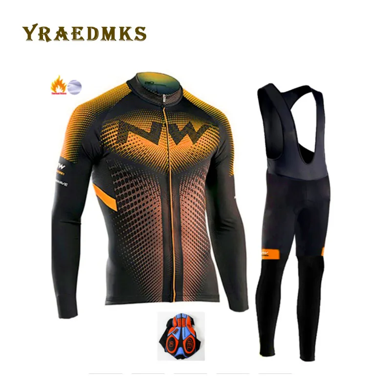 Northwave велосипедная майка Pro Team, зимний теплый флисовый комплект с длинным рукавом, Ropa Ciclismo, велосипедный триатлон, комплект для велоспорта