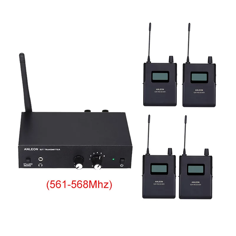 Для ANLEON S2 UHF стерео Беспроводная система монитора 670-680 МГц 4 модели Профессиональный цифровой сценический монитор в уши система 4 приемника