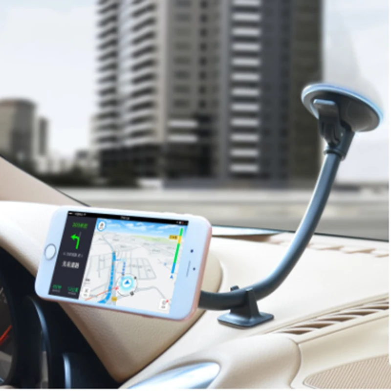  Universal Smartphone Cell Phone Car Holder Windshield Long Arm Mobile Stand Support Telephone Brack