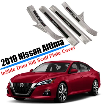 

Fit for 2019 2020 Nissan Altima Sliver Stainless Steel Scuff Plate Door Sill Cover Trunk Guard Plate 4PCS Car Accessories