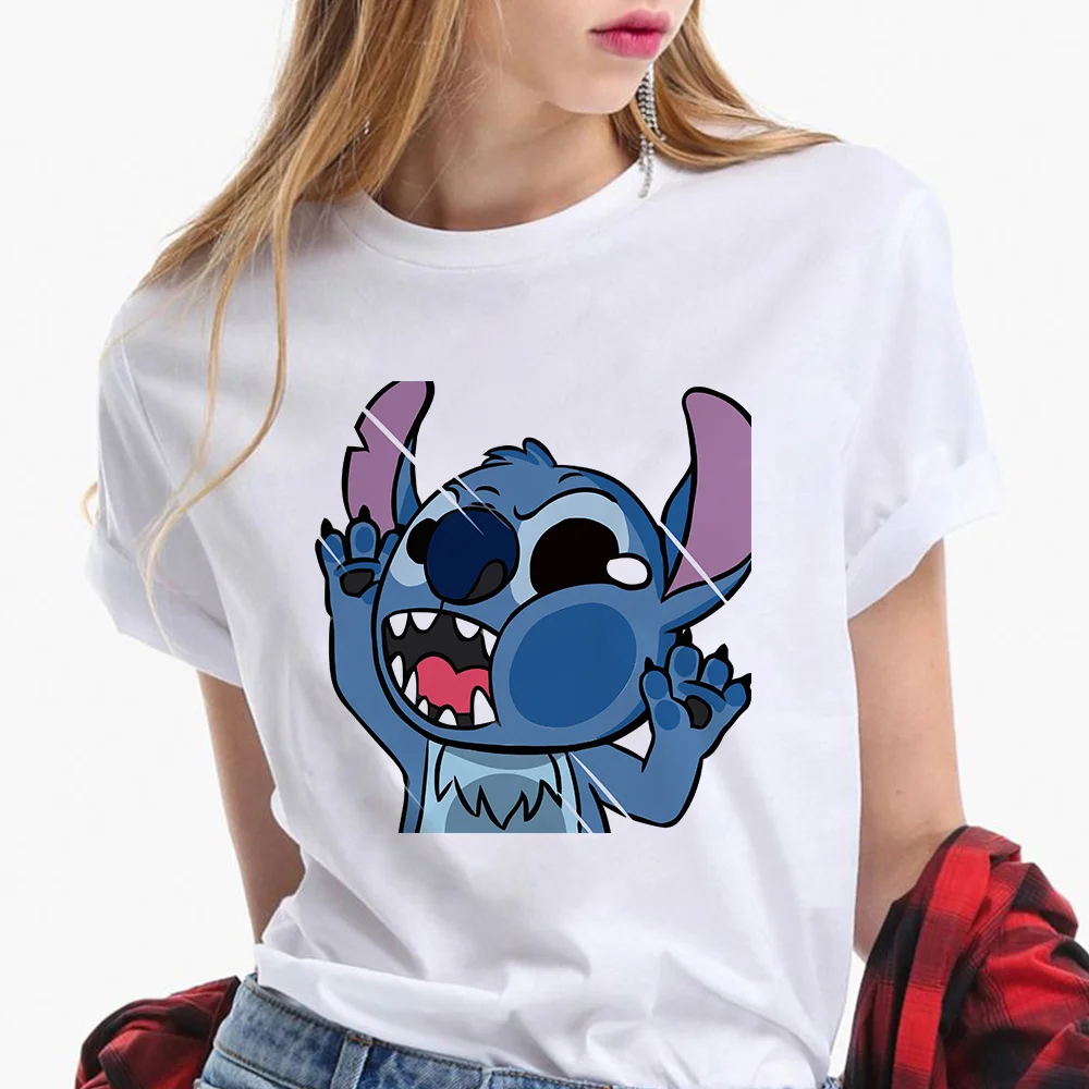 かわいい女性ディズニーリロ スティッチ印刷ファッション女性服半袖tシャツfemaleharajuku Tシャツトップ女の子グラフィックtシャツ T Shirts Aliexpress