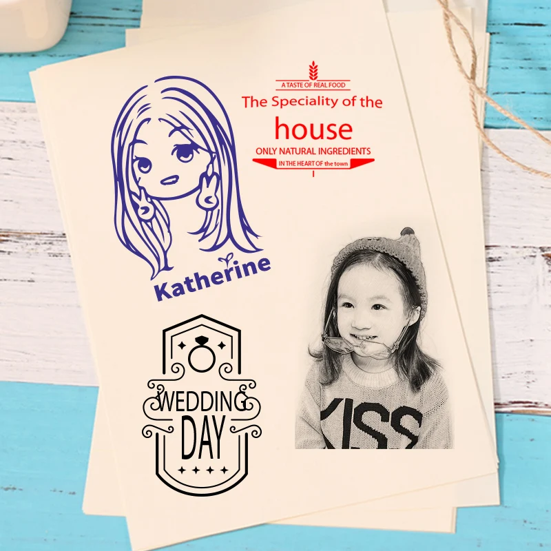 Rectangular Stamp Photosensitive Seal Stamp Personalized Self Inking Custom Self Ink Stamps