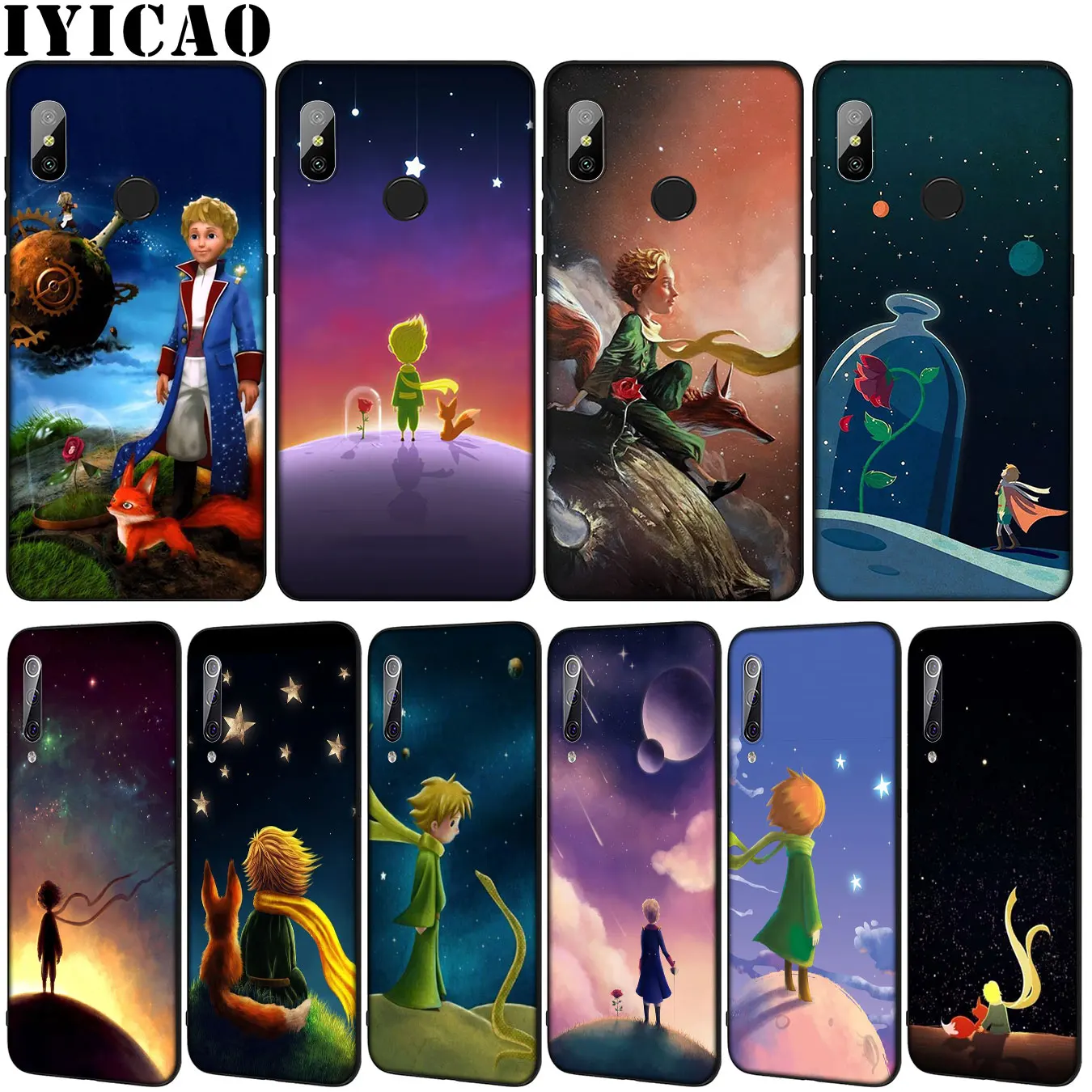 

IYICAO The Little Prince Soft Silicone Phone Case for Xiaomi Mi 9 SE 9T A3 PRO CC9 CC9E 8 A2 Lite A1 6X 5X pocophone f1 MAX 3