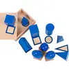 Wooden Montessori Geometry Set Toys Math Games Toys  Large 3D Shapes Geometric Solids Blocks Kids Preschool Learning Toys Gifts 5