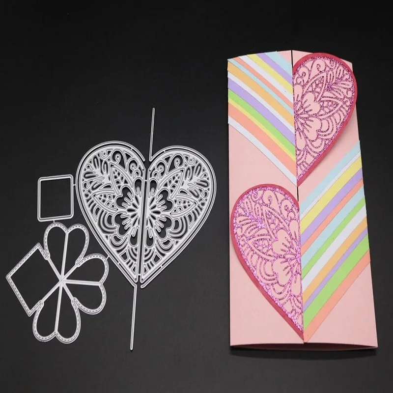  Heart cover metal cutting dies for DIY scrapbooking photo invitation card decrative birthday party  - 4000133737045