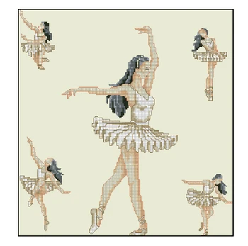 

Higher Cotton FREE Shipping Top Quality cross stitch kit ballet dancer balletdancer ballerina
