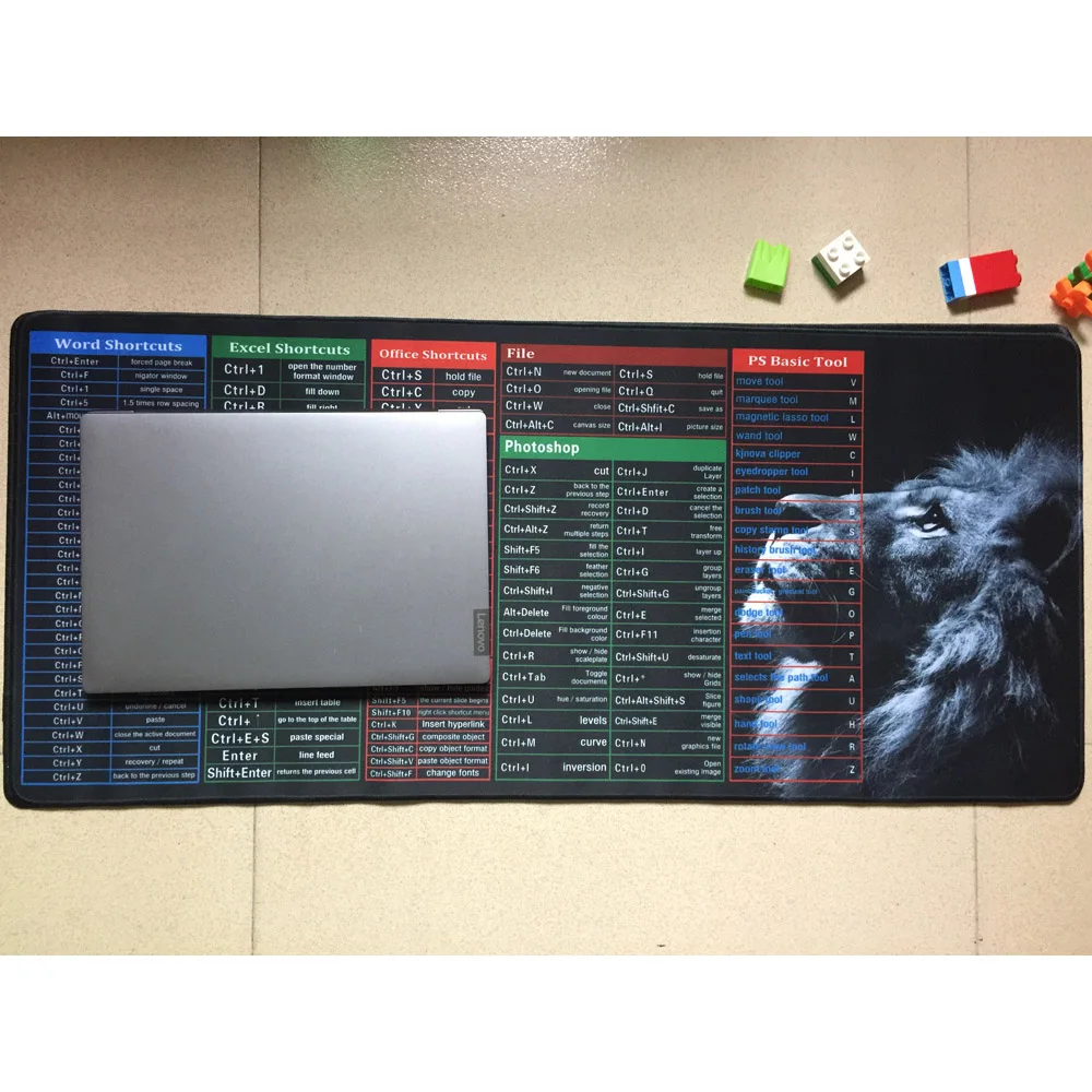 Common Software Shortcuts Mouse pad Rubber Large Office Game Mouse Keyboard  Pad Word Excel PowerPoint PPT PS Photoshop AutoCAD