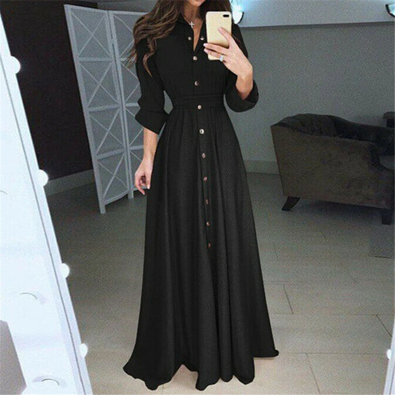 Women Dress Plus Size Ladies Dresses Long Sleeve Floral Boho Women Bodycon Maxi Dress Womens Clothing Evening Party Dresses