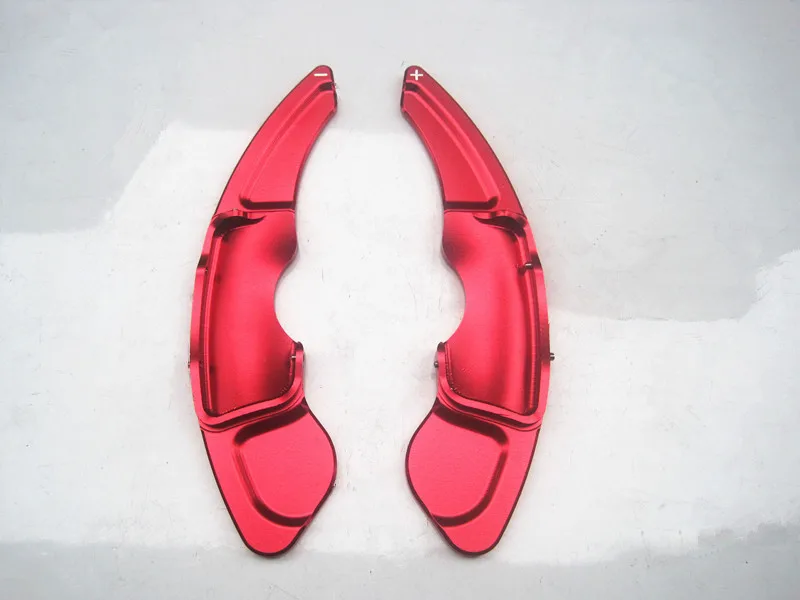 For Lexus Red Автомобильный Стайлинг, поверхность из алюминиевого сплава, матовая, для автомобиля, рулевое колесо, сдвиг, весло, расширение, переключения, замена, черный, красный, серебристый - Название цвета: For Lexus Red