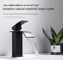 Brass Bathroom Faucet Washbasin Black Color Hot and Cold Water Mixer Tap High-quality Bathroom Accessories