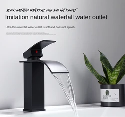 Brass Bathroom Faucet Washbasin Black Color Hot and Cold Water Mixer Tap High-quality Bathroom Accessories