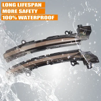 

Water Blink Dynamic Flowing Side Mirror LED Turn Signal Light For Jaguar XE XF XJ F-Type XK XKR I-Pace X250 X260