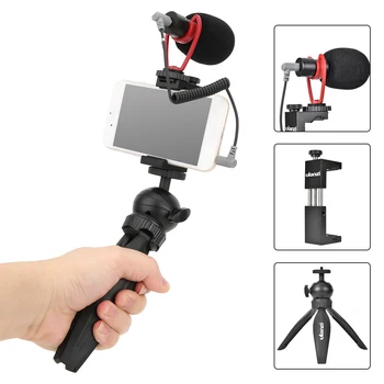 

UALNZI photo studio Aluminium Alloy Smartphones Video Mobile Phone Live Broadcast Photography VLog Microphone Kit fotografia