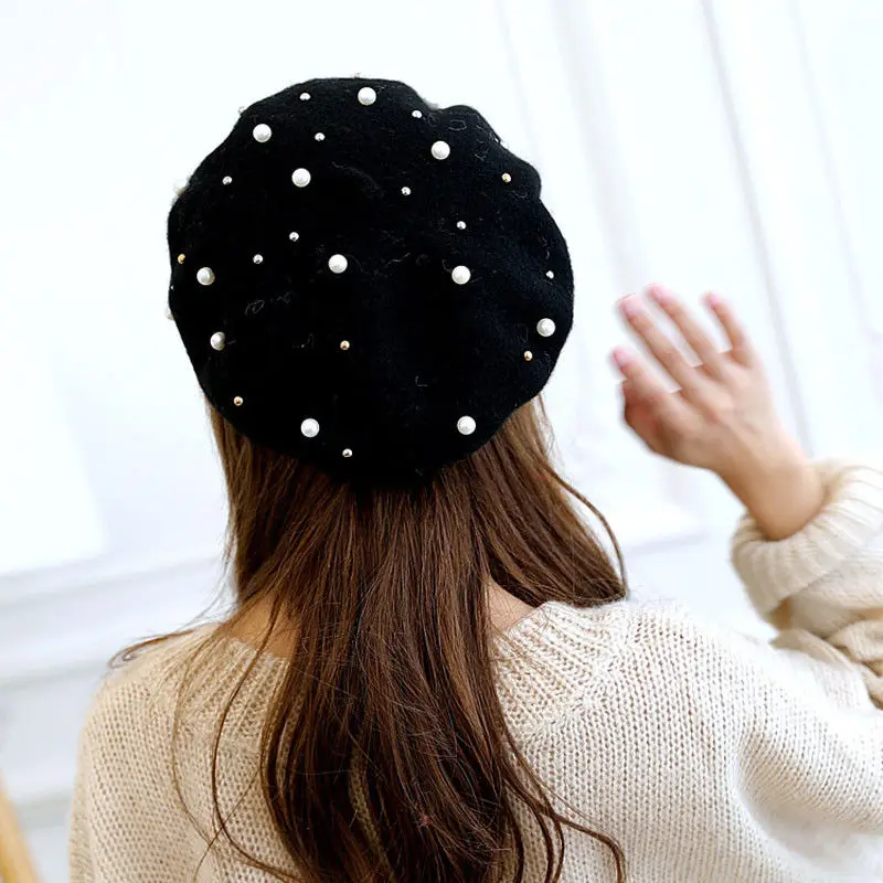 Hirigin Fahion женские шапки-береты милые женские Девушки Beanie BERET Зимние Теплые Французский головной убор художника Лыжная Шапка твердый подарок