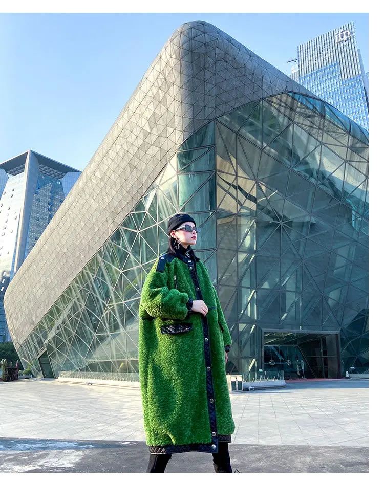 XITAO, женская новая парка, с одной грудью,, зимняя, с карманами, полный рукав, элегантная, с круглым вырезом, длинная, повседневная, богиня, вентилятор, парка, пальто, XJ2826