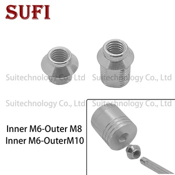 

2pcs Inner M6 to OuterM8 connector Inner M6 to Outer M10 adapter connector hose LED gooseneck adapter bracket For DIY Lamp Light