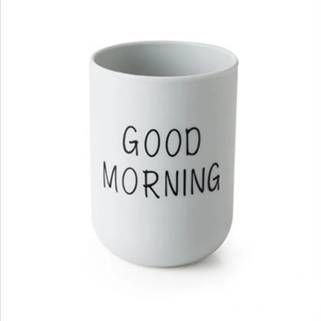 Creative Bathroom Toothbrush Circular Cup Simple Plain Cup Nordic Wind Couple Tooth Cup Good Morning Bathroom Accessories