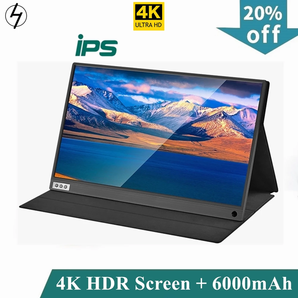 

LHMZNIY thin portable lcd HD 4K monitor 15.6 usb type c hdmi for laptop,phone,xbox,switch and ps4 portable lcd gaming monitor