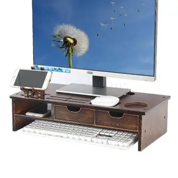 

Court Desktop Computer Display Heightening Rack Screen Heightening Rack Bamboo Desktop Storage Rack Heightening Storage R