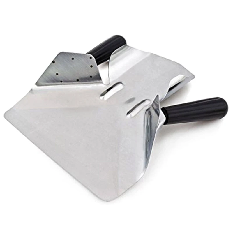 Stainless Steel Chip Shovel Thickened French Fries Shovel Chip Packaging Shovel Funnel Popcorn Service Spoon