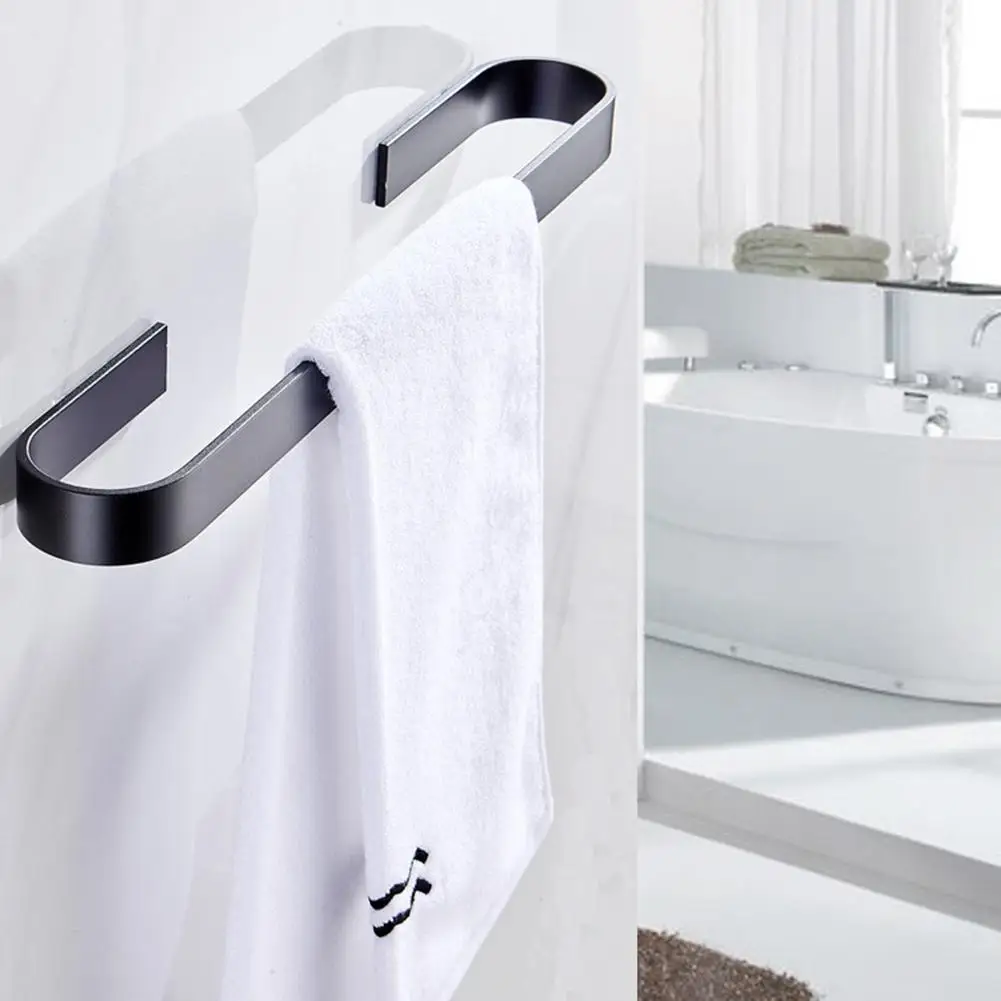 45 см многофункциональная сплошная алюминиевая стойка для полотенец для ванной комнаты, матовая настенная вешалка для полотенец для дома и ванной