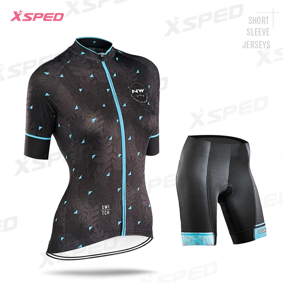 Модная женская одежда для велоспорта, летний комплект из Джерси с коротким рукавом для женщин, комплект для велоспорта MTB, винтажный узор, дышащая одежда для шоссейного велосипеда - Цвет: Normal Cycling Set