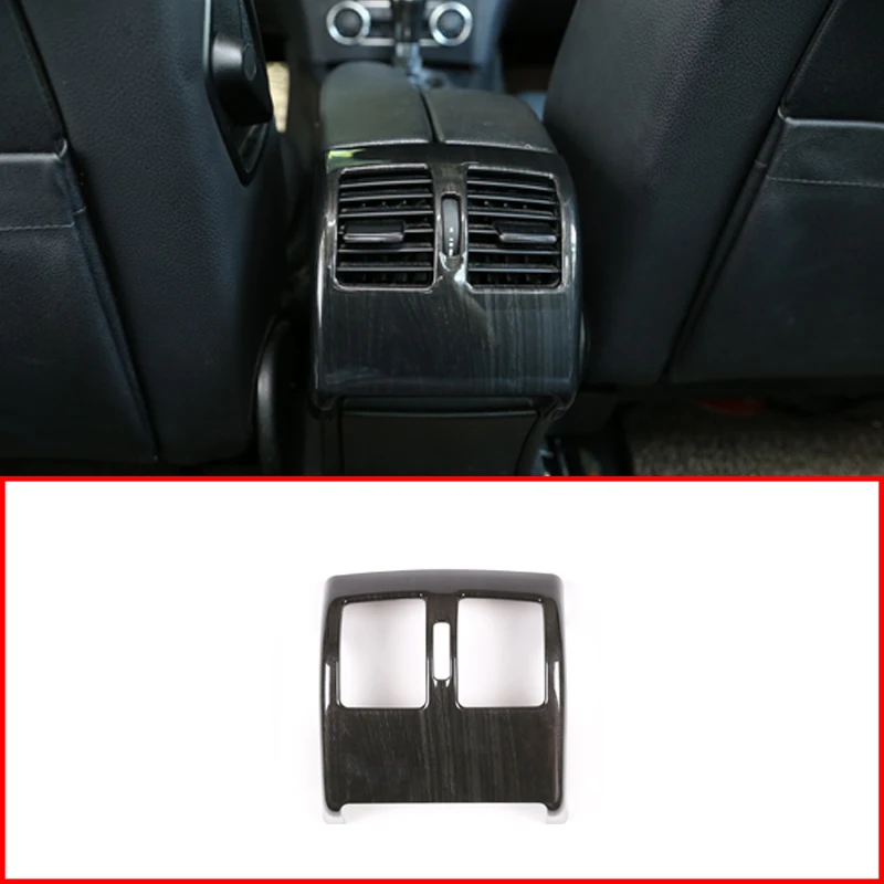 Черное дерево зерна для Mercedes Benz C Class W204 2008-2013 ABS Автомобильный Вентилятор заднего кондиционера декоративная рамка отделка Аксессуары