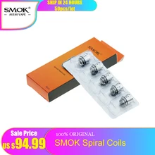 SMOK 50 шт./компл. оригинальной спиральной катушки вейпер головка 0.3ohm 0.6ohm для vape mod SMOK спиральный sub Ом Танк Fit SMOK испаритель