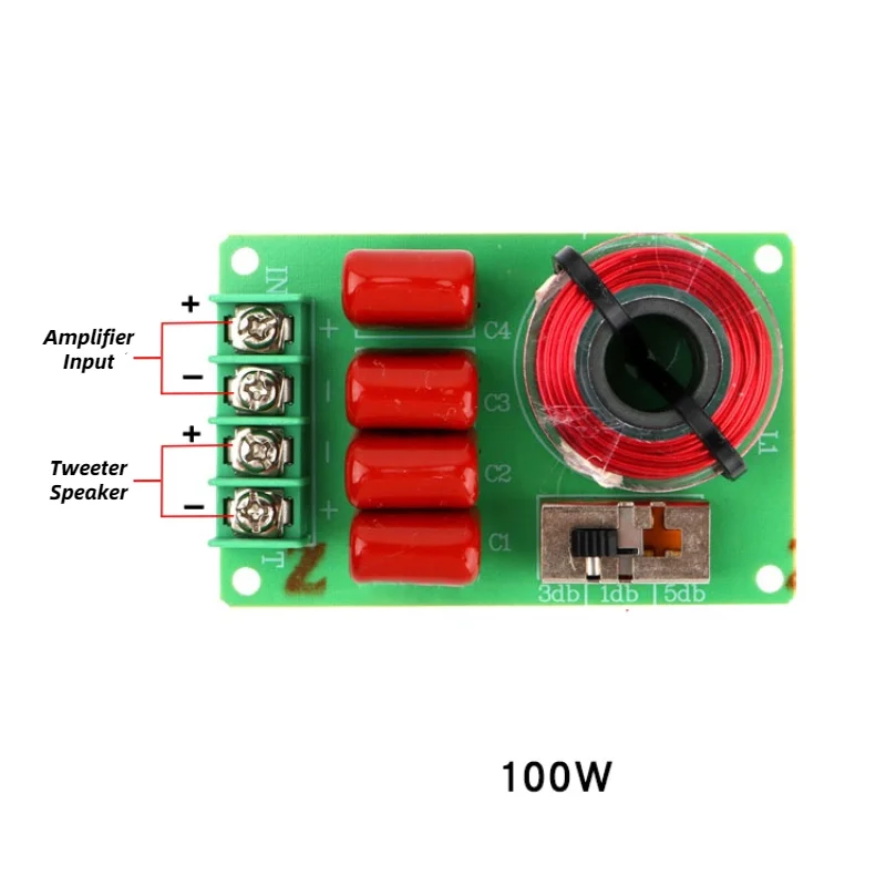 Sotamia 100w Puro Tweeter Alto-falante Crossover Divisor de Alta Potência de Alto-falante de Áudio de Cinema em Casa Filtro de Freqüência Casa Inteligente - Image 5