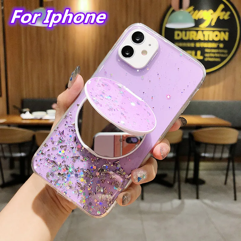 Эпоксидный Блестящий зеркальный чехол для iphone 11 Pro Max 7 8 6 6S Plus X XS XR MAX SE 2020|Бамперы| |