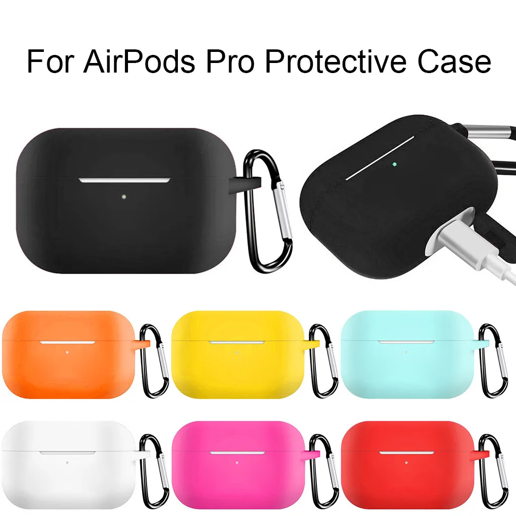 Силиконовый защитный чехол для AirPods Pro, беспроводной TWS, Bluetooth наушники, мягкий силиконовый чехол для зарядки Airpods Pro