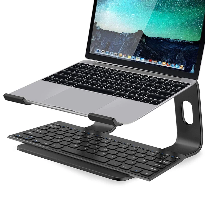 Алюминиевая Подставка для ноутбука, совместимая с Mac Macbook Pro, портативный держатель, эргономичный металлический подъемник для 10-15,6 дюймов