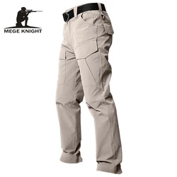 MEGE-Pantalones tácticos de secado rápido para hombre, pantalón de carga militar, transpirable, informal, ligero