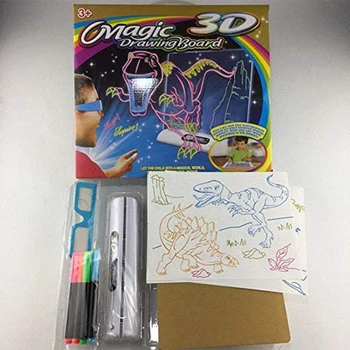 

Magic 3D Drawing Board 3D Flash 3D Sketchpad Painting Early Learning DIY Toys Children Kid Painted Board An Art Board Supplies