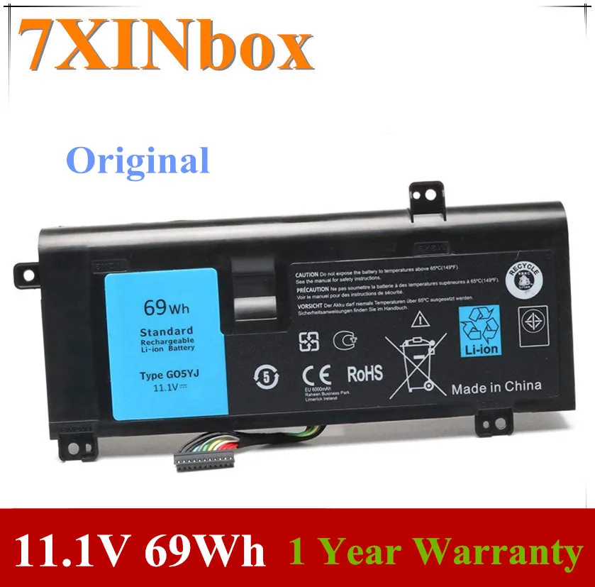 7XINbox 11 1 V 69Wh G05YJ 0G05YJ Аккумулятор для ноутбука DELL Alienware 14 A14 M14X R3 R4 ALW14D Y3PN0 8X70T |