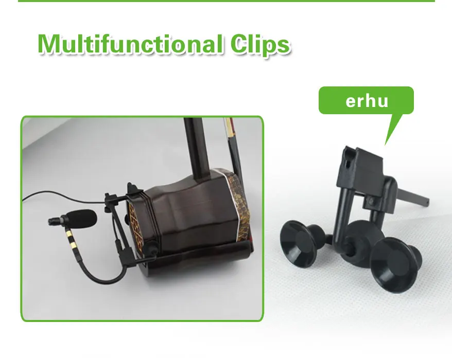 Saxophone Violin Trumpet Instrument Big Musical Condenser Microphone 4Pin Connector For Audio Technica Wireless System