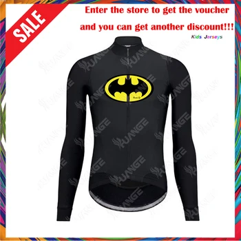 

HuanGe Kids Winter Thermal Fleece Cycling Jerseys Suit Long Sleevee Bicycle Bike Clothes Cycling Clothing Set Superhero Movie